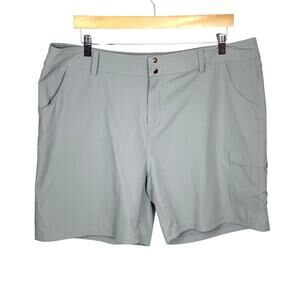 Willet Grey Nylon High Rise Cargo Shorts- Size 18